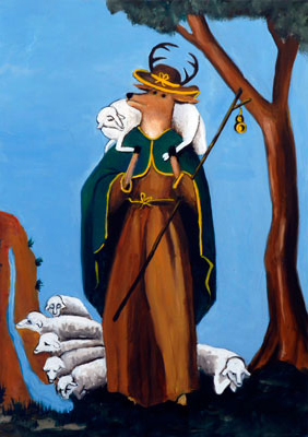 texas white tail deer retablo